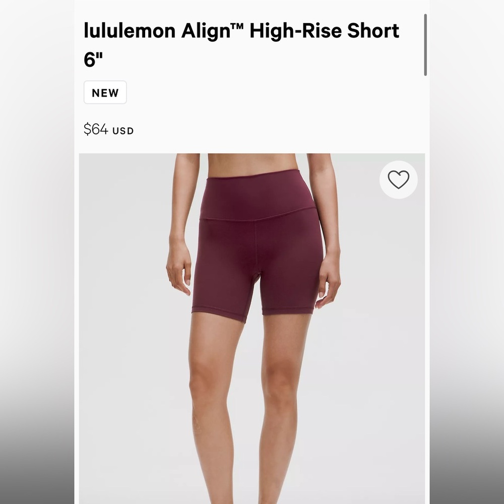 lululemon align size 8 6’ inseam